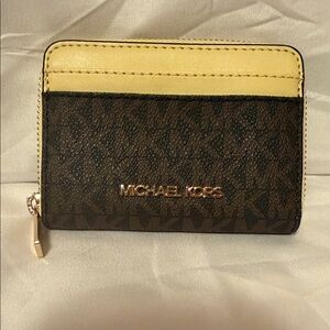 Michael Kors Dark Brown and Cream Wallet